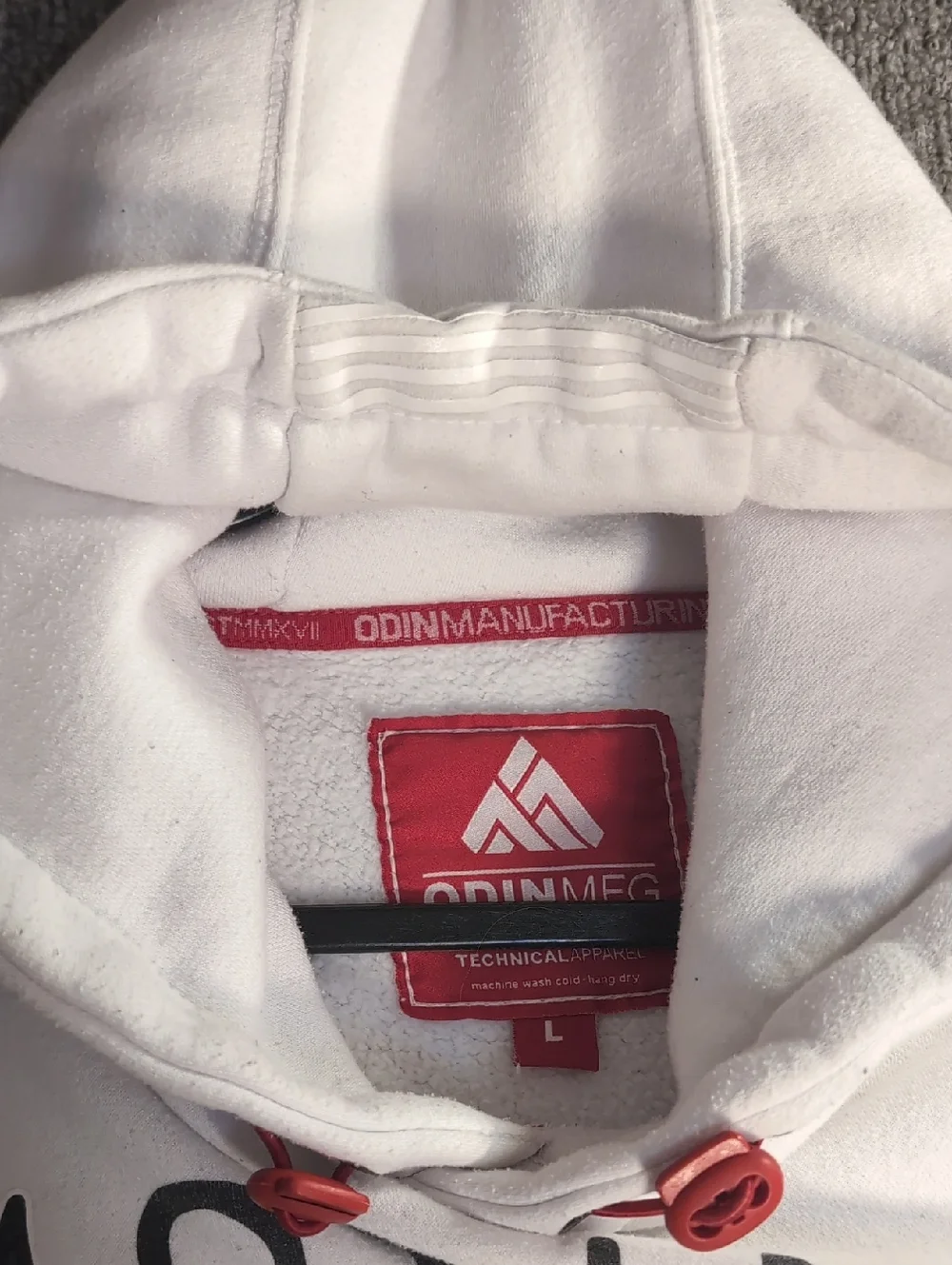 Odin Mfg Corp Alta Heavyweight Pullover Fleece Hoodie Size Large in White